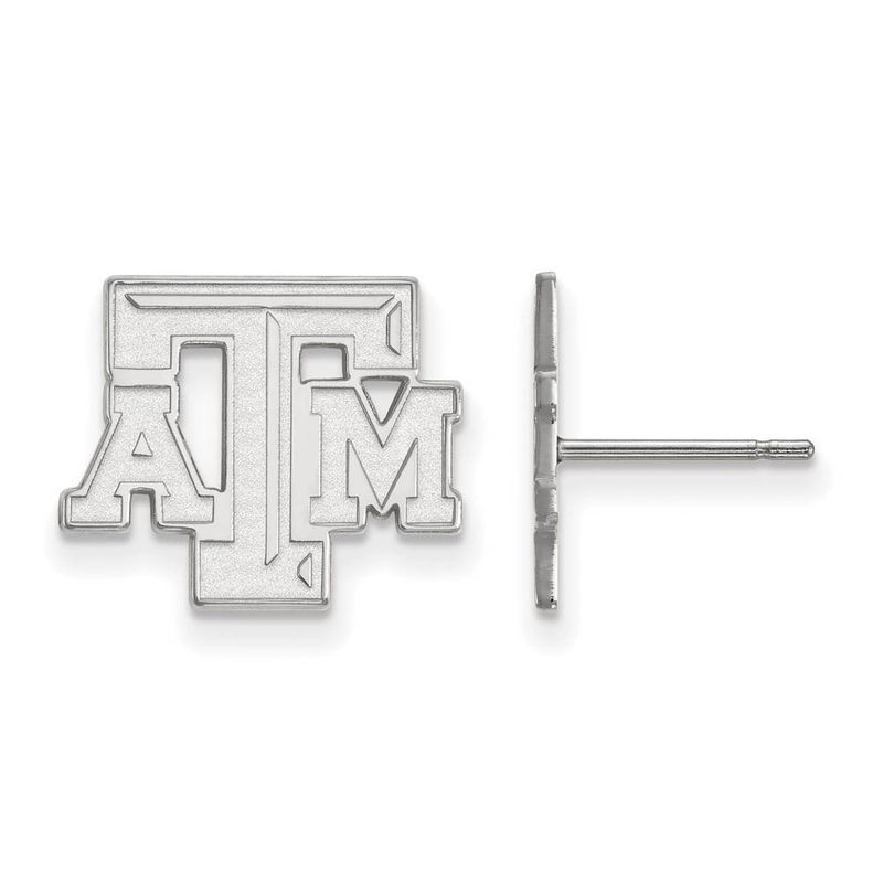 Sterling Silver Texas A&M University Small 'Atm' Post Earrings